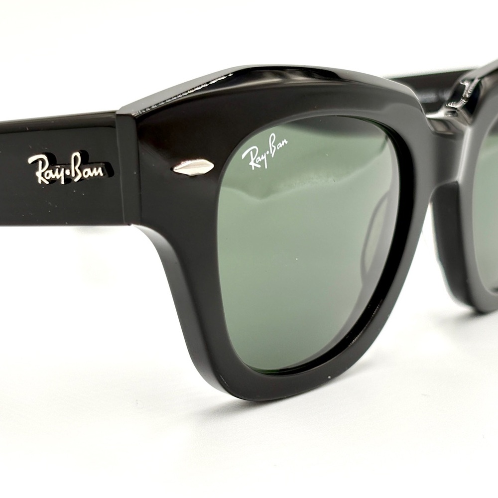 Womens State Street Black w/ Green G15 Lens RB2186 Black 90/31 49-145 - Picture 16 of 16